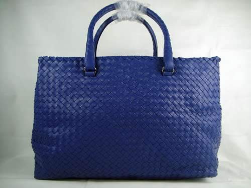 Bottega Veneta Lambskin Leather Handbag 1023 blue